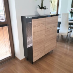 Agát sheffield prírodný a acrylic gloss anthracite